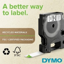 Laminated Tape Dymo Nylon Flexible IND Multicolour Black/Yellow