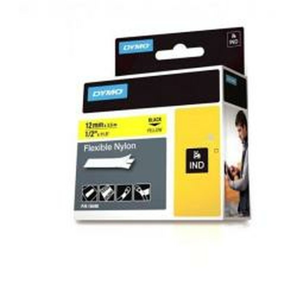 Ruban stratifié Dymo Nylon Flexible IND Multicouleur Noir/Jaune
