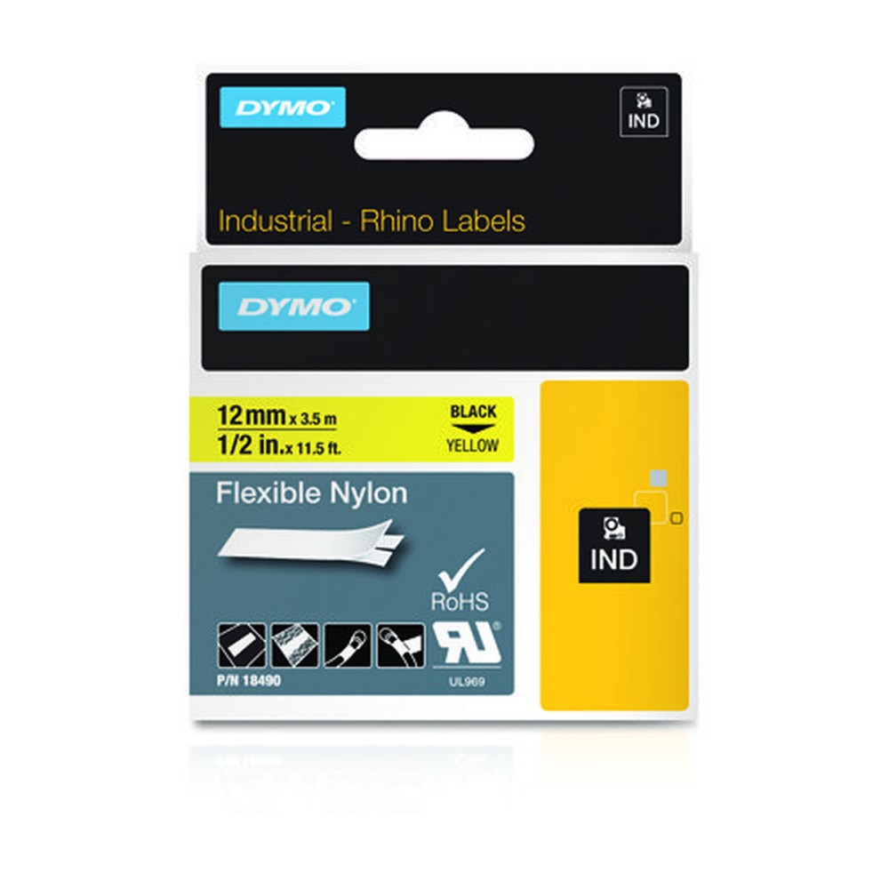 Ruban stratifié Dymo Nylon Flexible IND Multicouleur Noir/Jaune