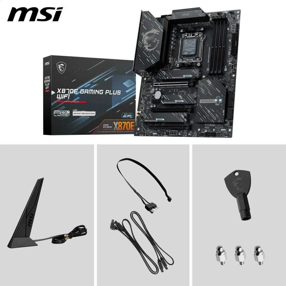 Motherboard MSI X870E GAMING PLUS WIFI AMD AM5 AMD AMD X870E