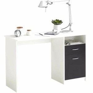 Schreibtisch FMD JACKSON Weiß Schwarz 123 x 76,5 x 50 cm Holz