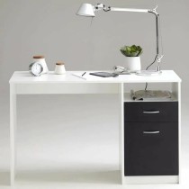 Schreibtisch FMD JACKSON Weiß Schwarz 123 x 76,5 x 50 cm Holz