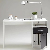 Schreibtisch FMD JACKSON Weiß Schwarz 123 x 76,5 x 50 cm Holz