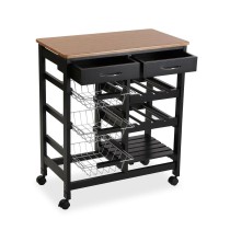 Vegetable trolley Versa BK MDF Wood (37 x 76 x 66 cm)