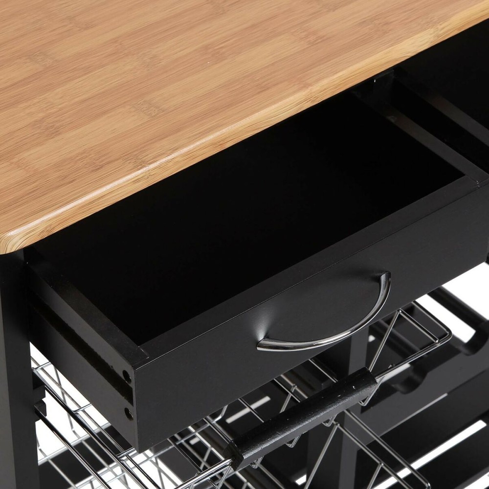 Vegetable trolley Versa BK MDF Wood (37 x 76 x 66 cm)