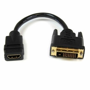 HDMI auf DVI Verbindungskabel Startech HDDVIFM8IN 20 cm