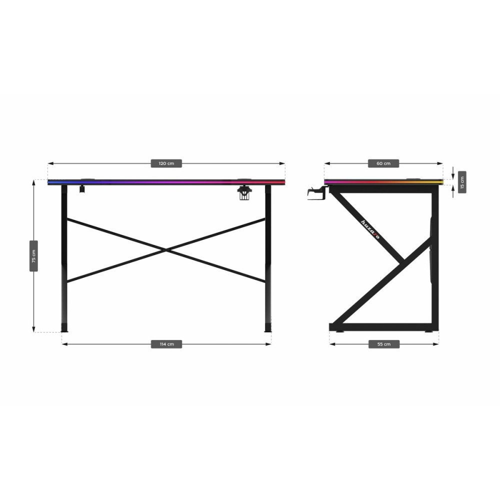 Schreibtisch Huzaro HZ-Hero 1.7 RGB Black