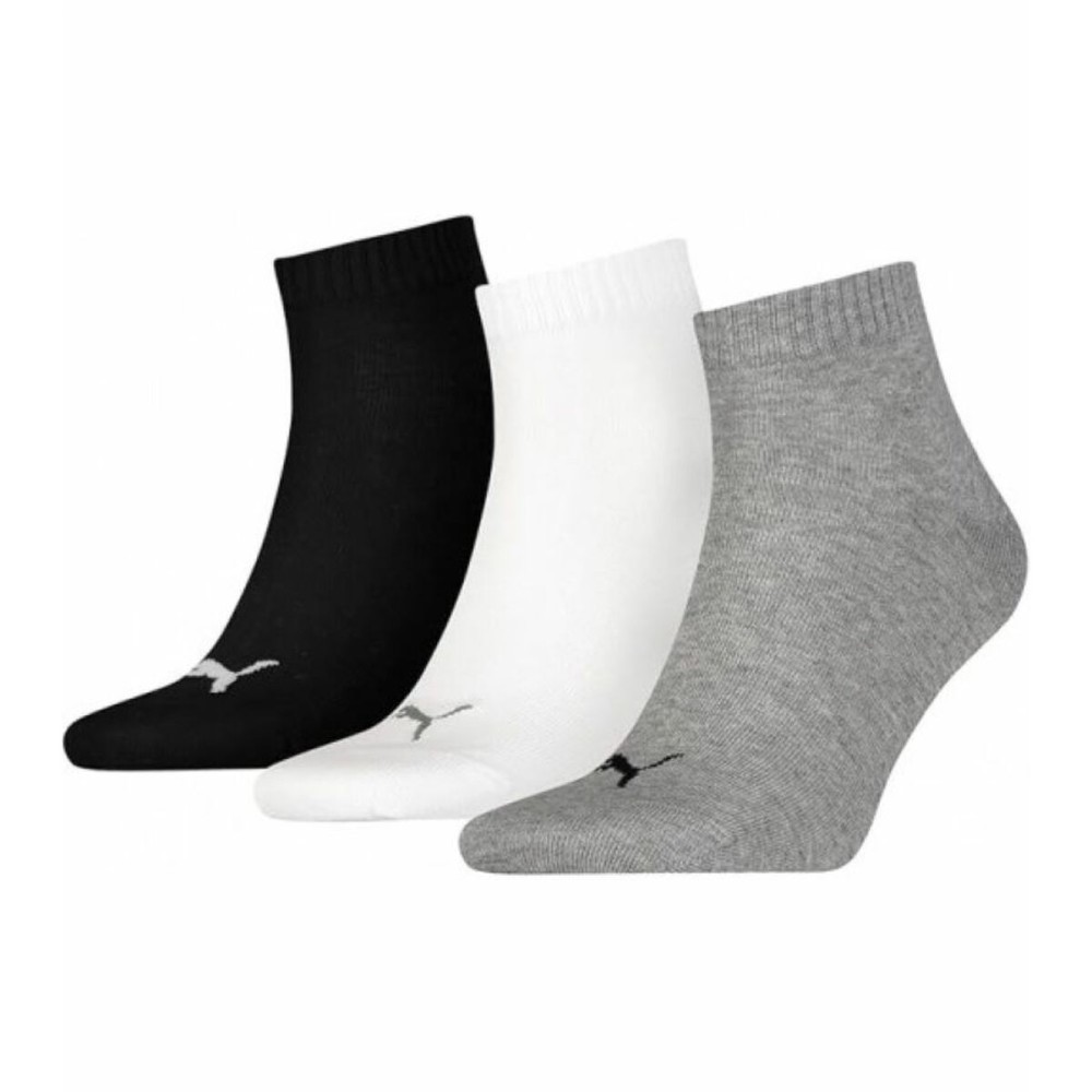 Chaussettes de Sport Puma QUARTER PLAIN 3P 701230337 882 Gris 3 paires