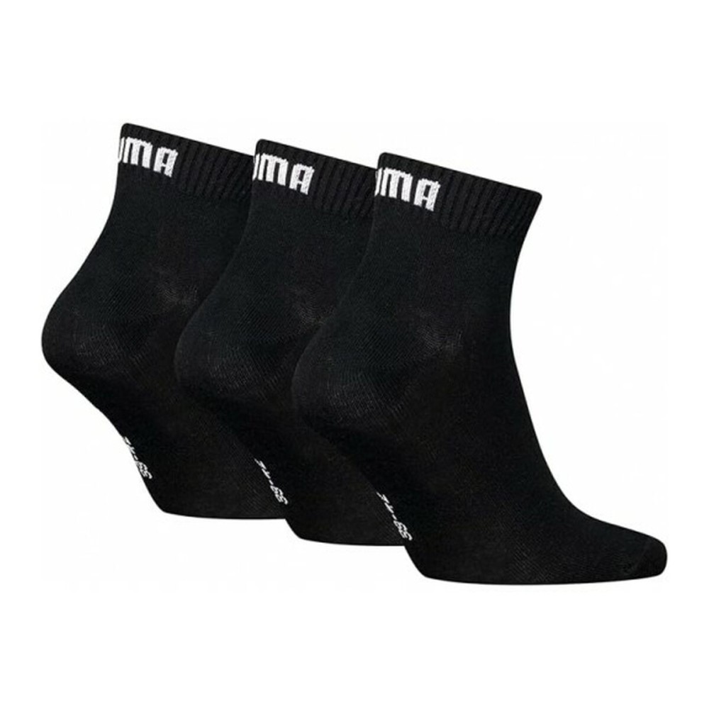 Sports Socks Puma QUARTER PLAIN 3P 701230337 200 Black 3 pairs