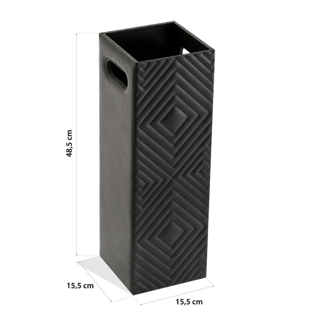 porte-parapluie Versa Noir 15,5 x 48,5 x 15,5 cm