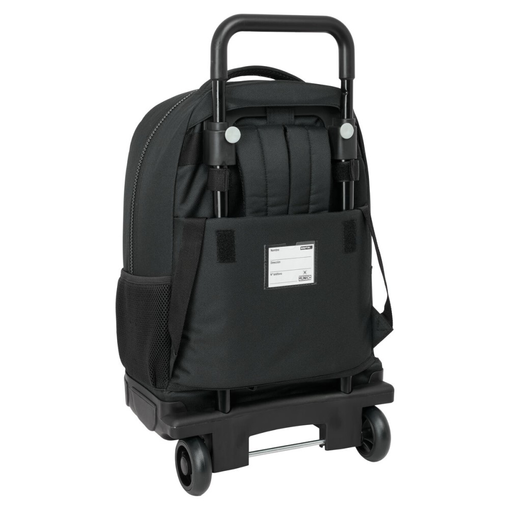 Cartable à roulettes Munich Topo Noir 33 x 45 x 22 cm