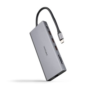 Hub USB NANOCABLE 10.16.4612 Grau 100 W
