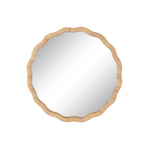 Wall mirror Home ESPRIT Natural Scandi 80 x 4,5 x 80 cm