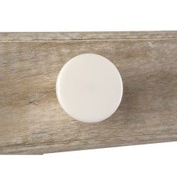 Wall mounted coat hanger Romimex Natural Wood Resin 41 x 7 x 12 cm