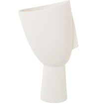 Vase Alexandra House Living Ecru aus Keramik Gesicht 23 x 23 x 43 cm