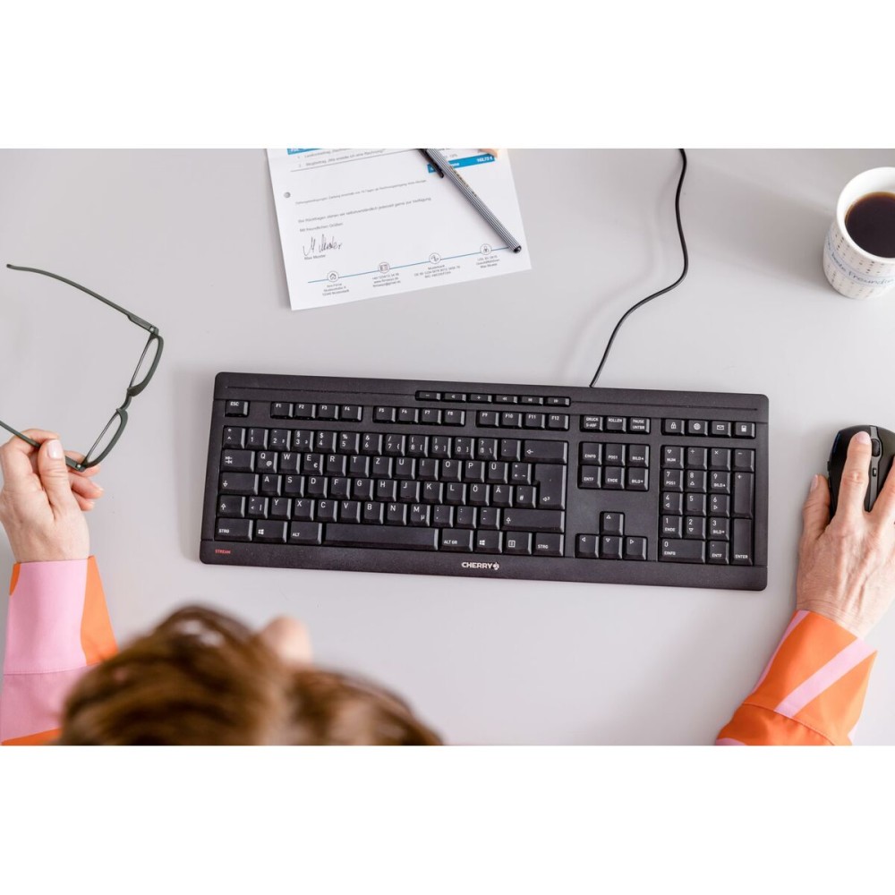 Tastatur Cherry Schwarz AZERTY