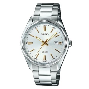 Damenuhr Casio LADY DATE - ARGENTEE, GOLD INDEXES (Ø 30 mm) (Ø 32 mm)
