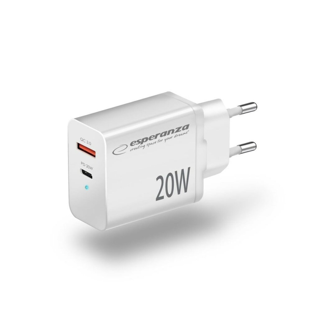 Chargeur mural Esperanza EZC105W Blanc 20 W