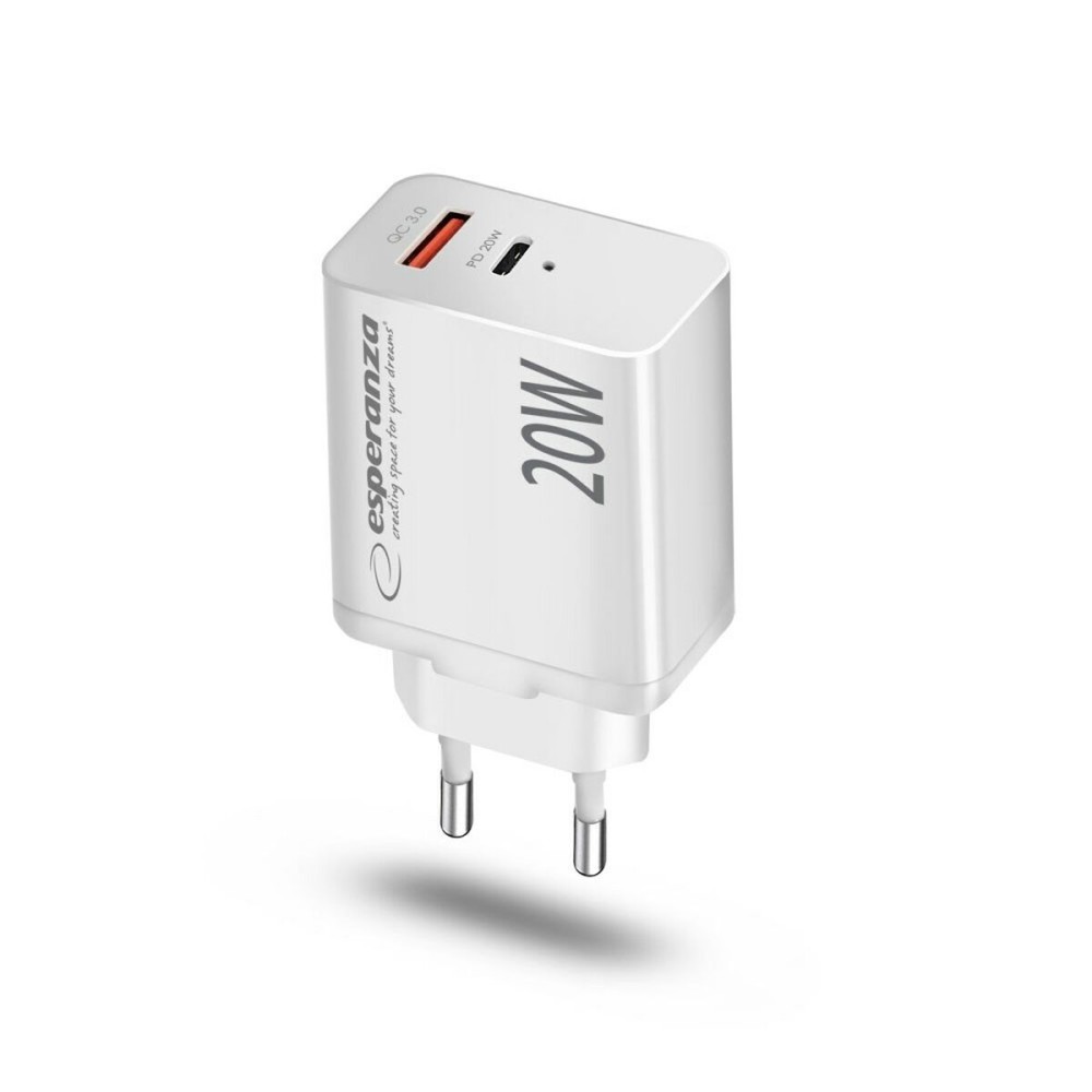 Chargeur mural Esperanza EZC105W Blanc 20 W