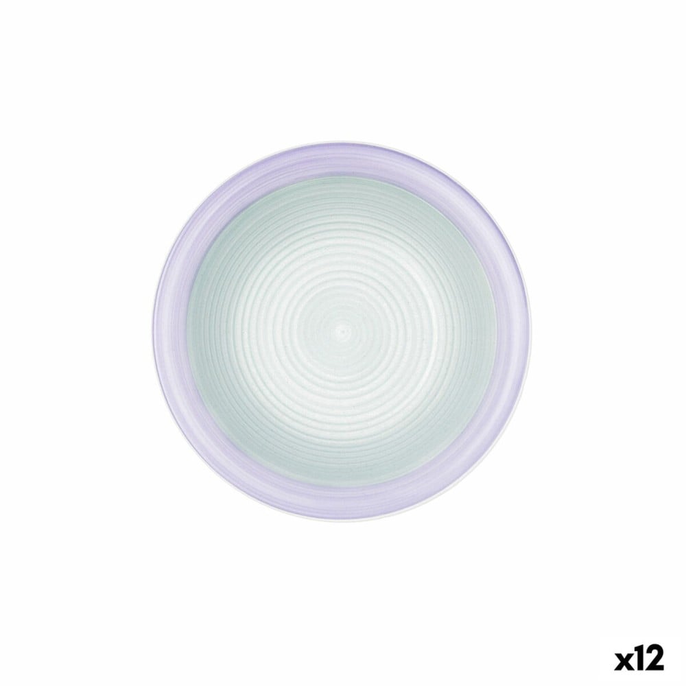 Assiette creuse Quid Kaleido Vert Violet Céramique 21,5 cm (12 Unités)