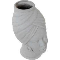 Vase Alexandra House Living White Ceramic African Woman 18 x 18 x 29 cm