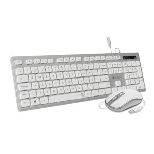 Keyboard and Mouse Subblim SUBKBC-CEKE60 Spanish Qwerty Silver