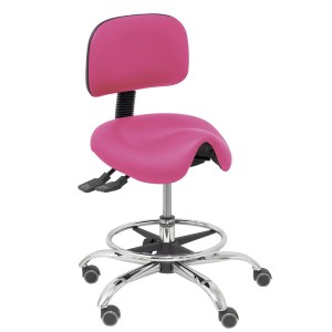 Stool Zarza Piqueras y Crespo P24CRRP Pink PVC