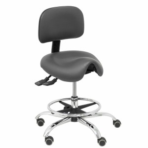 Stool Zarza Piqueras y Crespo 600CRRP Dark grey PVC
