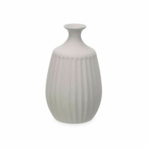 Vase Grau aus Keramik 19 x 31 x 19 cm (4 Stück) Streifen