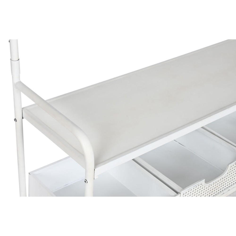 Garderobe mit Einlegeboden Home ESPRIT Weiß Metall Loft 110 x 36 x 186 cm