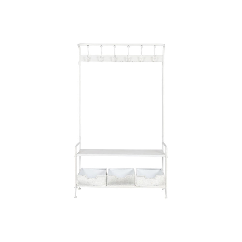 Garderobe mit Einlegeboden Home ESPRIT Weiß Metall Loft 110 x 36 x 186 cm