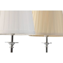 Lampe de bureau Home ESPRIT Blanc Beige Métal Porcelaine 25 W 220 V 20 x 20 x 44 cm (2 Unités)