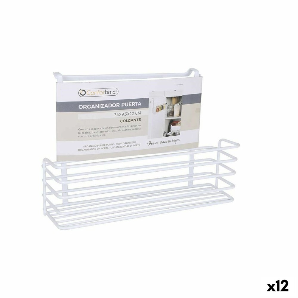 Corbeille pour étagère de cuisine Confortime Blanc 34 x 12 x 22 cm (12 Unités)