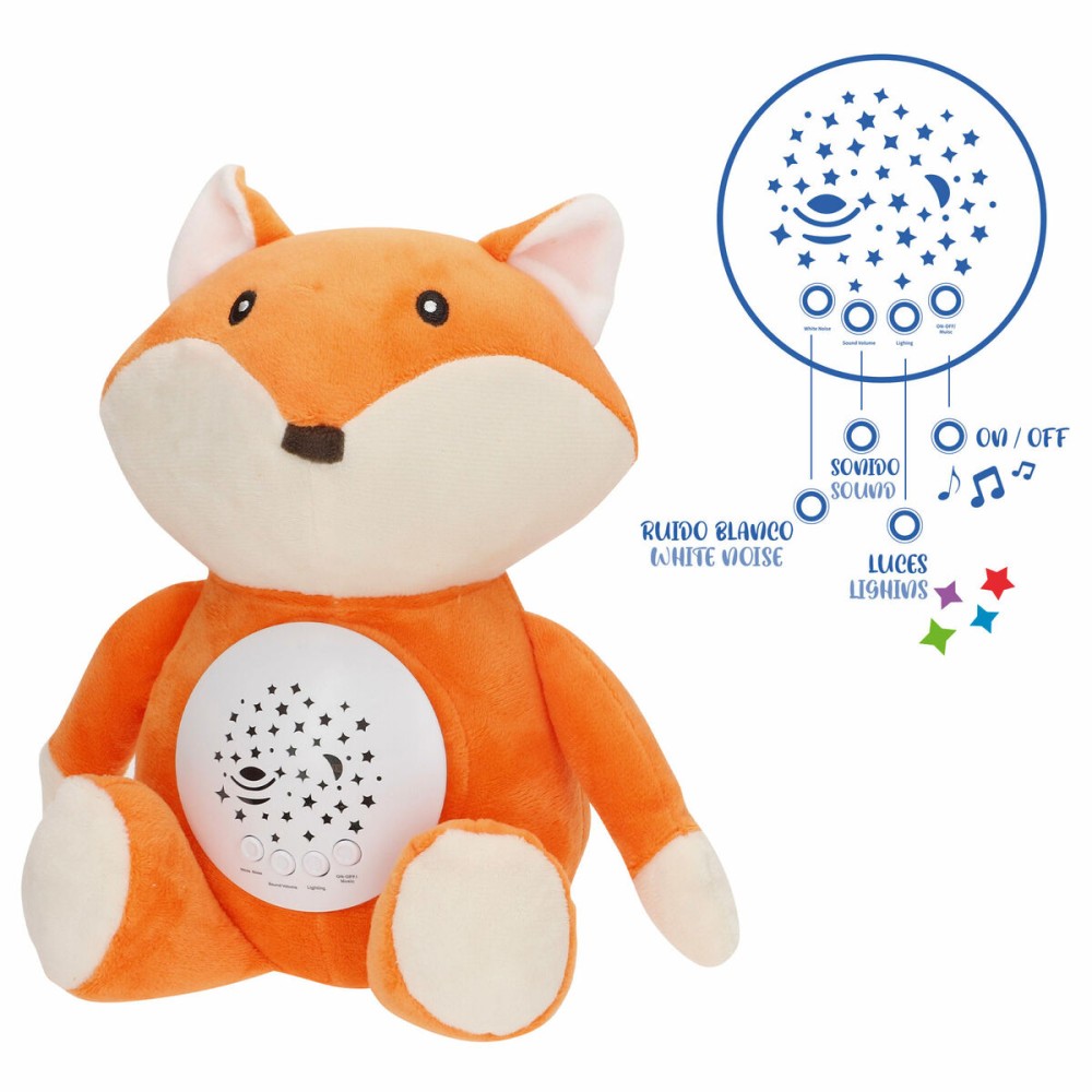 Plush Toy Projector Colorbaby Plush Plastic 25 x 27 x 13 cm (4 Units)