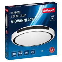 Ceiling Light Activejet AJE-GIOVANNI 40W White Black 80 (4000 K)