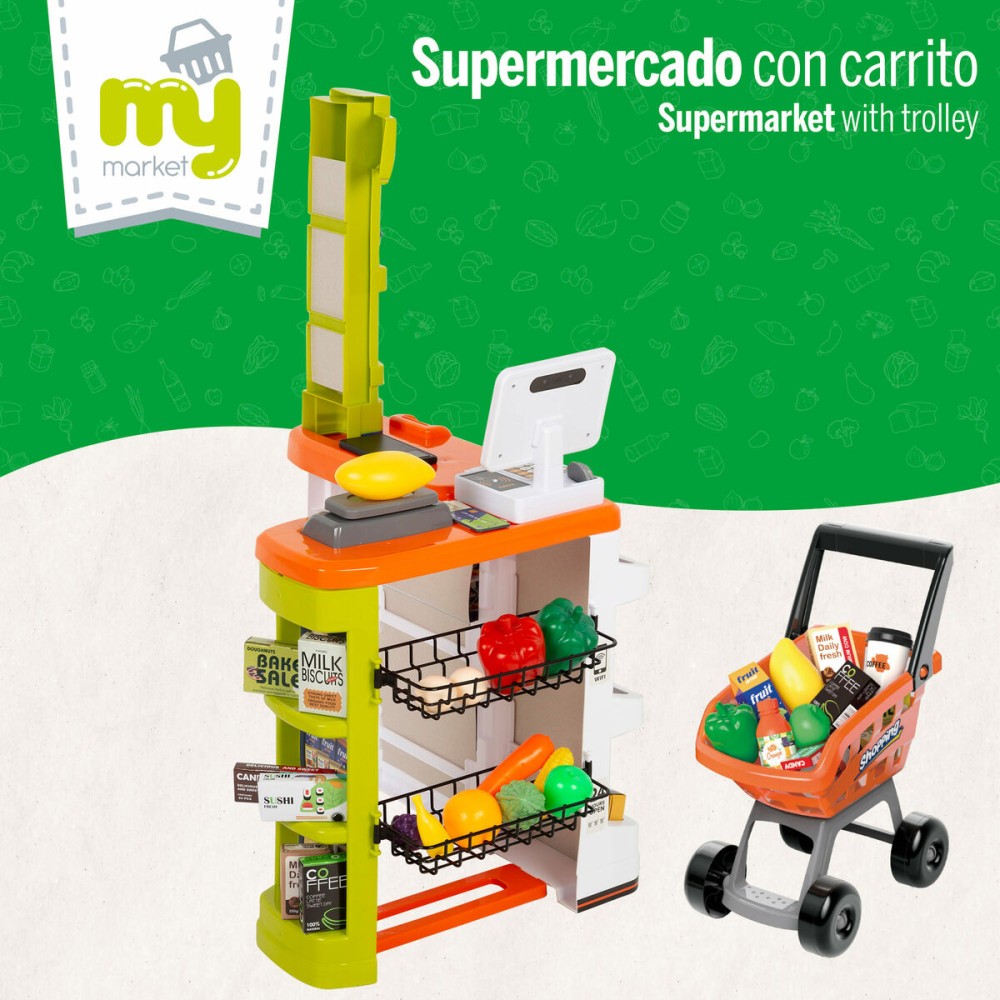 Supermarché de jouets 50 x 82 x 42 cm 50 Pièces 2 Unités