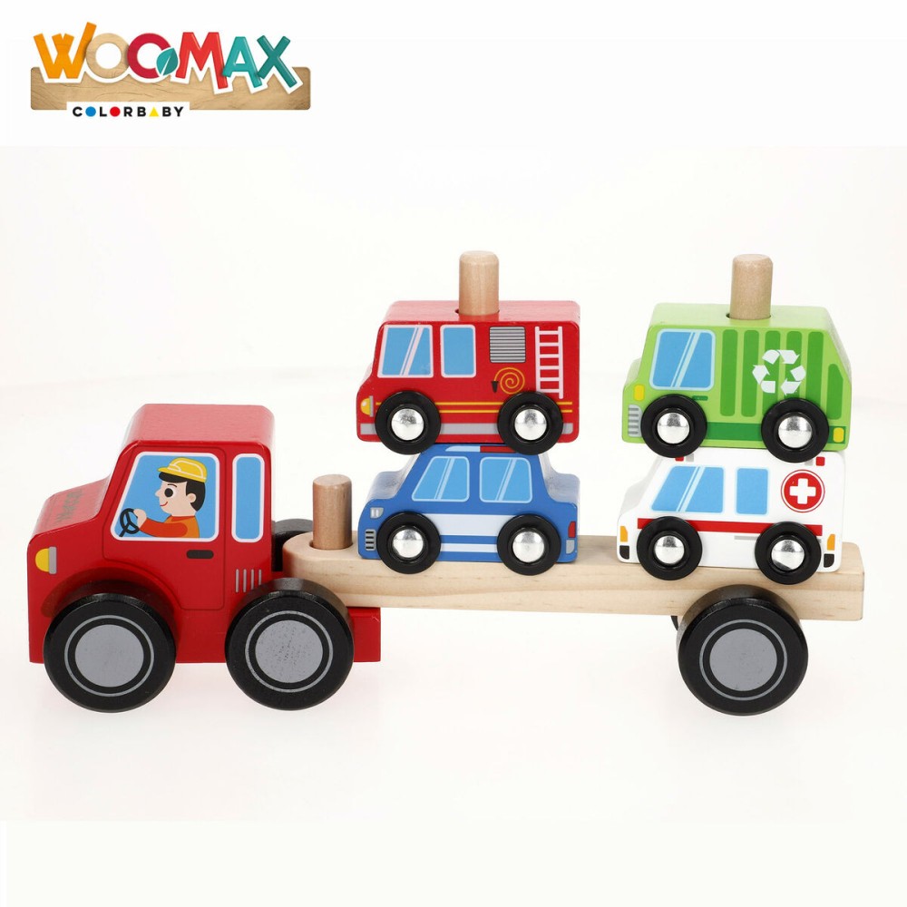 Camion porte-véhicules et Voitures 25 x 13 x 6 cm (6 Unités)