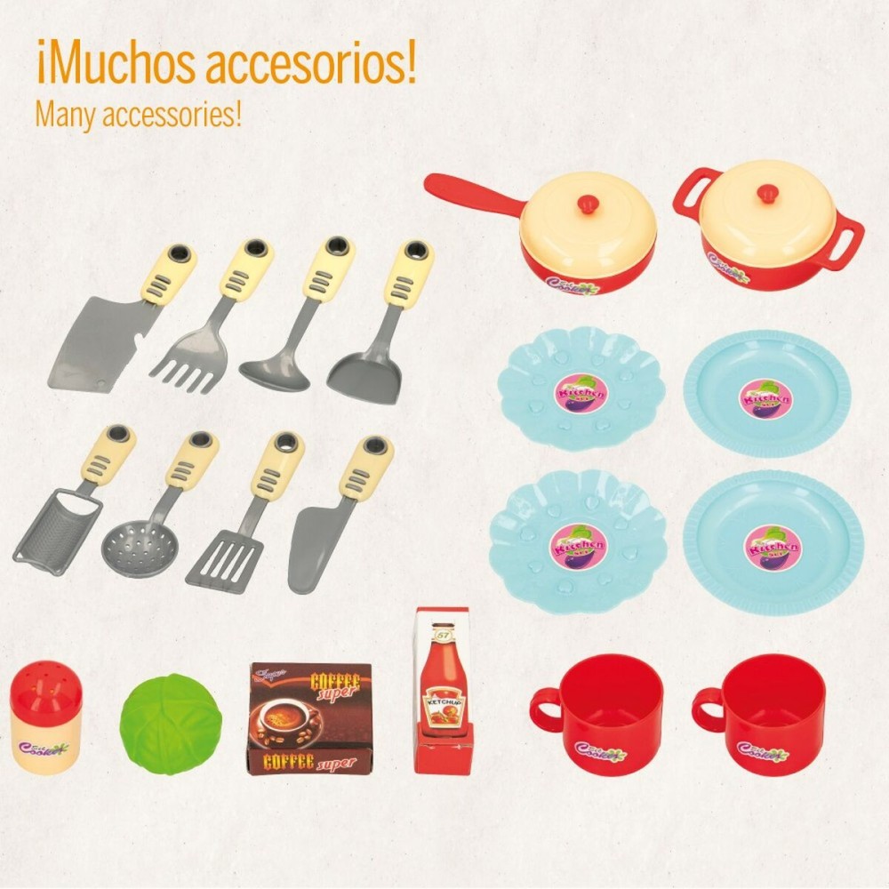 Cuisinière jouet Colorbaby 23 Pièces 37 x 47 x 23 cm