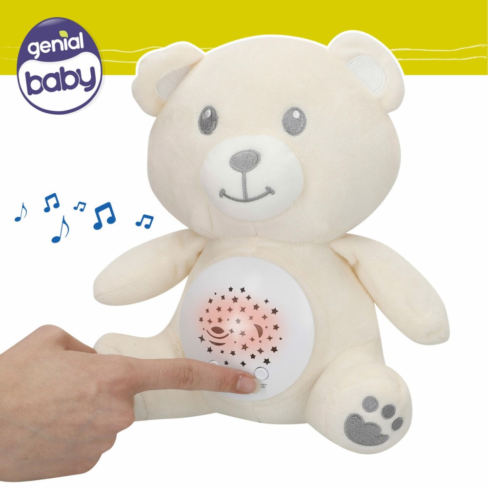Peluche Projecteur LED Colorbaby Tissu Peluche Plastique 20 x 25 x 12 cm (4 Unités)