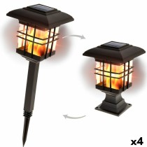 Set de bornes de jardin solaires Aktive Plastique 13,5 x 46 x 13,5 cm (4 Unités)