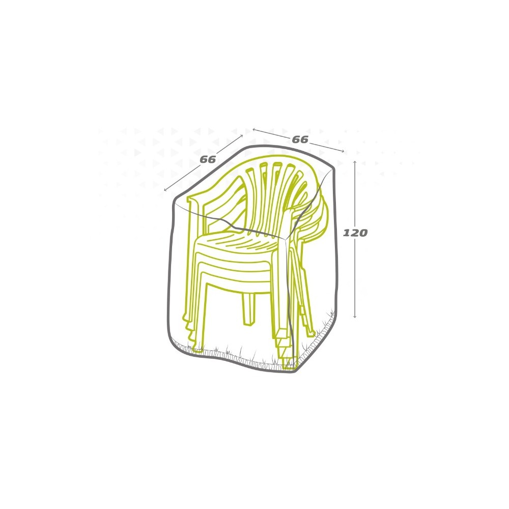 Housse de Chaise Aktive 66 x 120 x 66 cm (6 Unités)