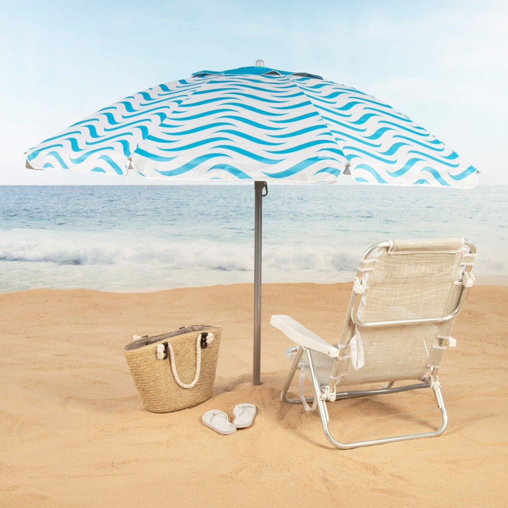 Beach parasol Aktive Blue Ø 200 cm 200 x 190 x 200 cm (6 Units)