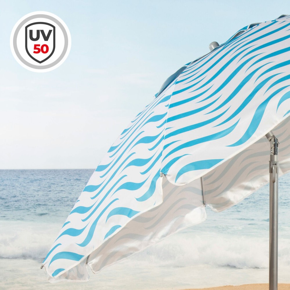 Beach parasol Aktive Blue Ø 200 cm 200 x 190 x 200 cm (6 Units)