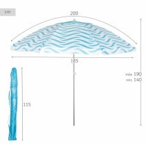 Beach parasol Aktive Blue Ø 200 cm 200 x 190 x 200 cm (6 Units)