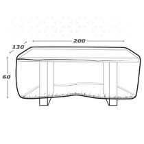 Étui de protection Aktive Tables Polyéthylène 200 x 60 x 130 cm (6 Unités)