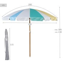 Sonnenschirm Aktive Ø 200 cm 20 x 185 x 20 cm (6 Stück)