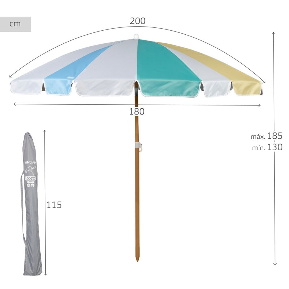 Sonnenschirm Aktive Ø 200 cm 20 x 185 x 20 cm (6 Stück)