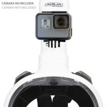 Snorkelling mask with sports camera support AquaSport Blue White (4 Units)