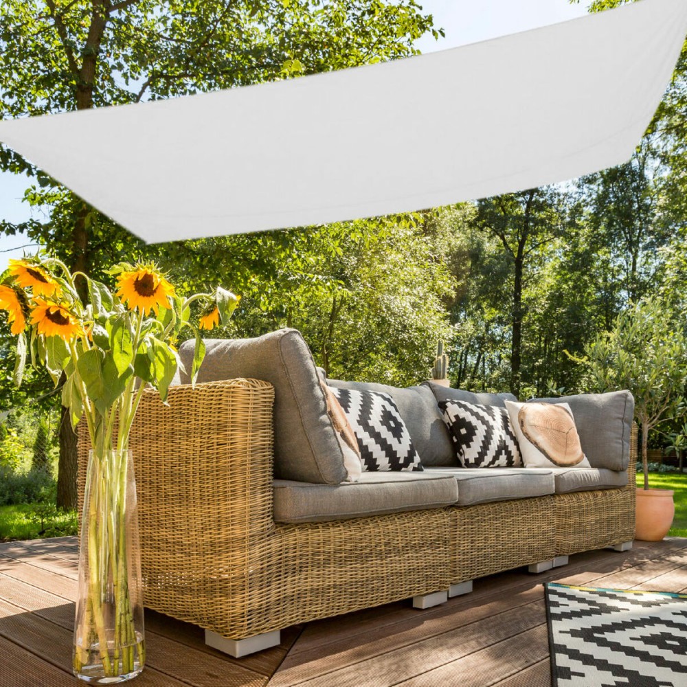Sonnensegel Aktive rechteckig Weiß 200 x 0,5 x 300 cm (6 Stück)