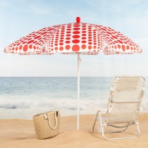 Parasol de plage Aktive Rouge 200 x 205 x 200 cm (6 Unités)